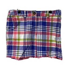 Boden Plaid Chino Shorts Cotton Elastane Dressy Preppy Y2K UK14 US10